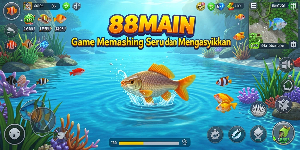 Screenshot gameplay 88MAIN menampilkan aksi memancing yang seru dan menegangkan.
