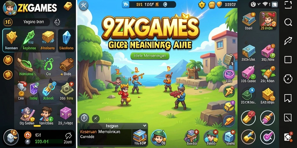 Tampilan gameplay <strong>9ZKGAMES</strong> yang menonjolkan keseruan bermain Idle.