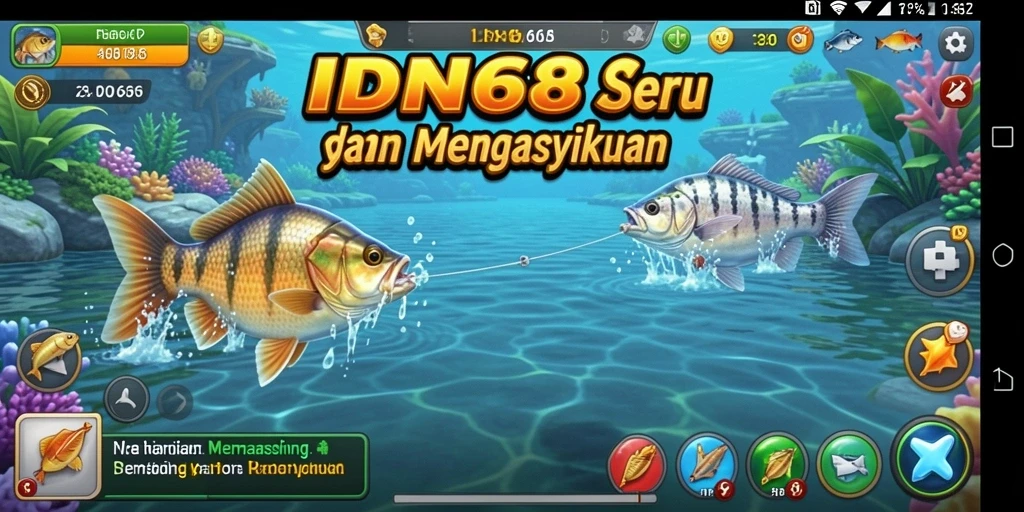 Tampilan gameplay yang menakjubkan dari IDN668 saat menangkap ikan.