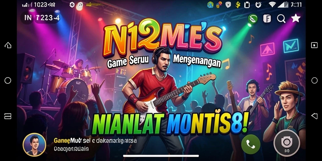 Tampilan permainan IN1234 yang seru dan penuh warna.