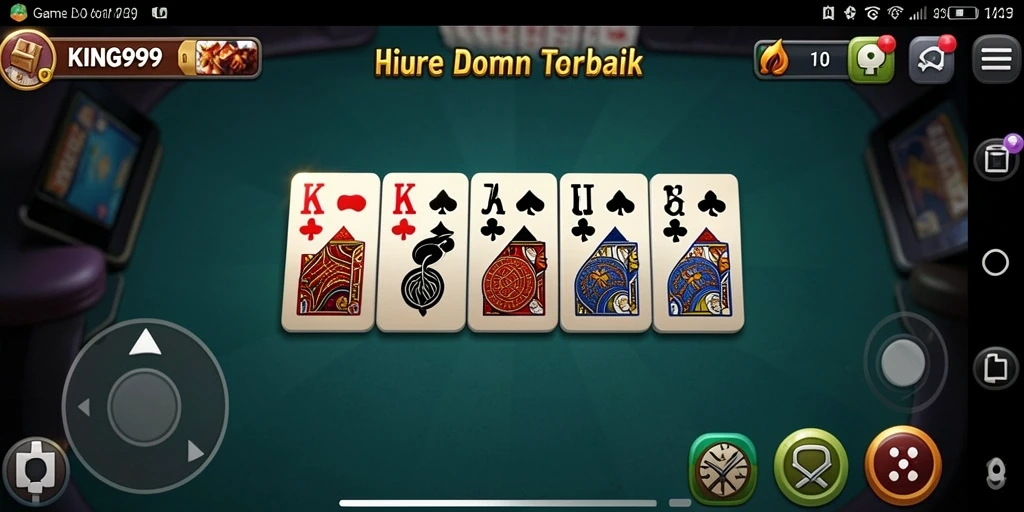 Tampilan gameplay Domino yang mendebarkan di KING999.