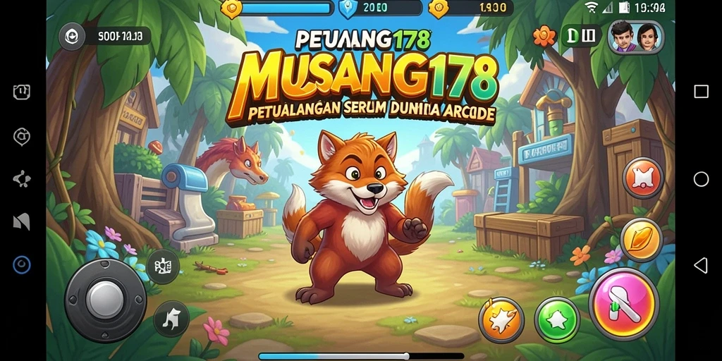 Screenshot menunjukkan aksi seru dalam permainan arcade MUSANG178.