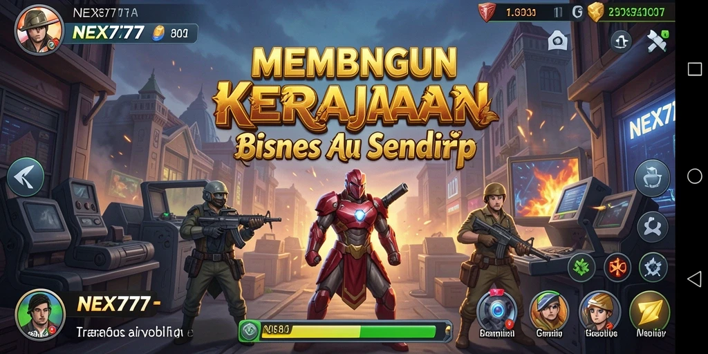 Tampilan gameplay <strong>NEX777</strong> yang seru dengan elemen Tycoon.