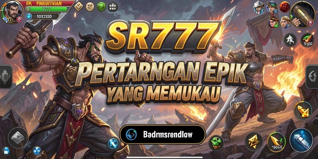 Tampilan gameplay SR777 dengan pertarungan karakter yang dinamis.